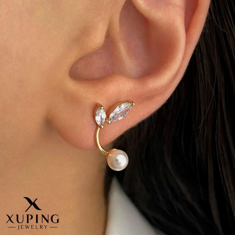 گوشواره مروارید و نگین ژوپینگ