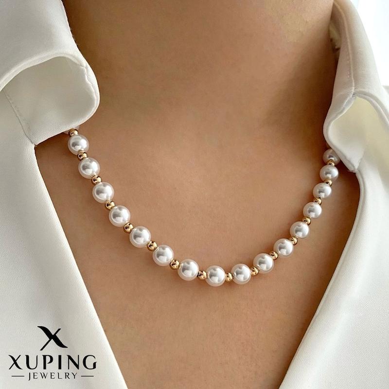 گردنبند مروارید و گوی طلایی ژوپینگ