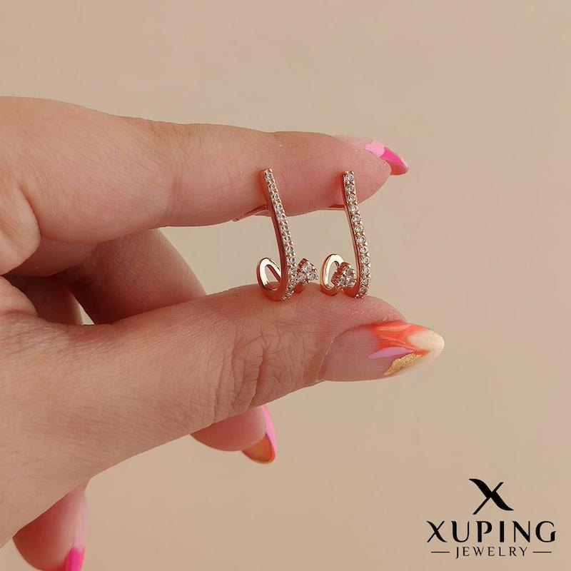 گوشواره سوزنی نگین‌دار ژوپینگ