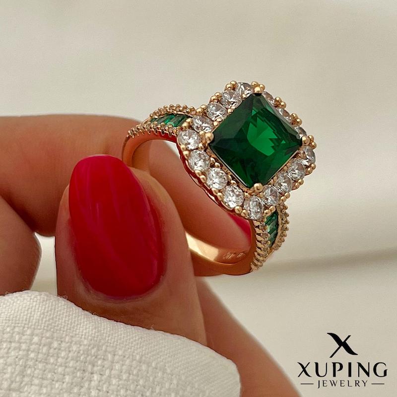 انگشتر لوکس زمردی ژوپینگ