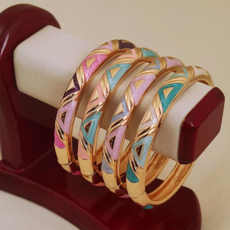 دستبند النگویی میناکاری مثلثی