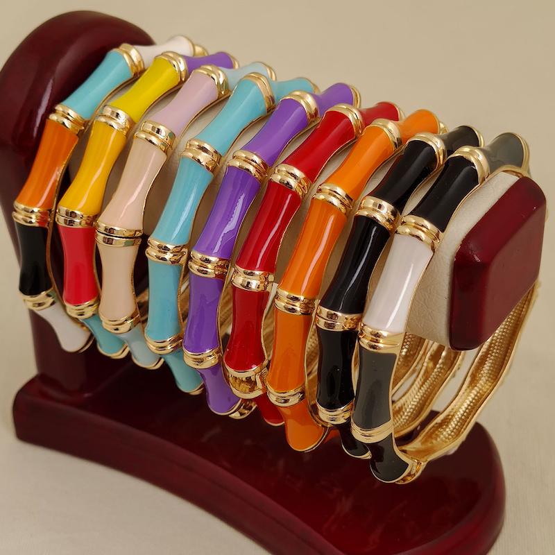 دستبند النگویی میناکاری بامبو