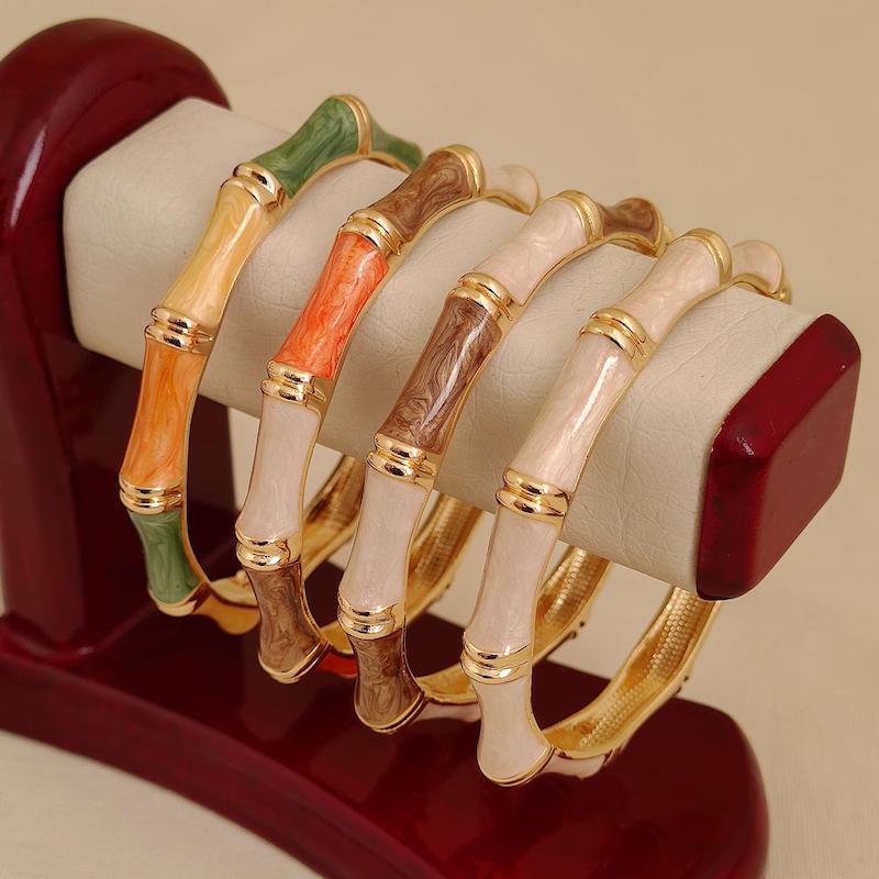 دستبند النگویی میناکاری بامبو