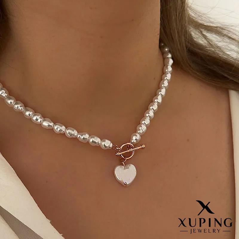 گردنبند مرواریدی قلب‌آویز ژوپینگ