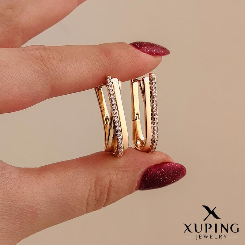 گوشواره نگین‌دار طرح‌طلا ژوپینگ