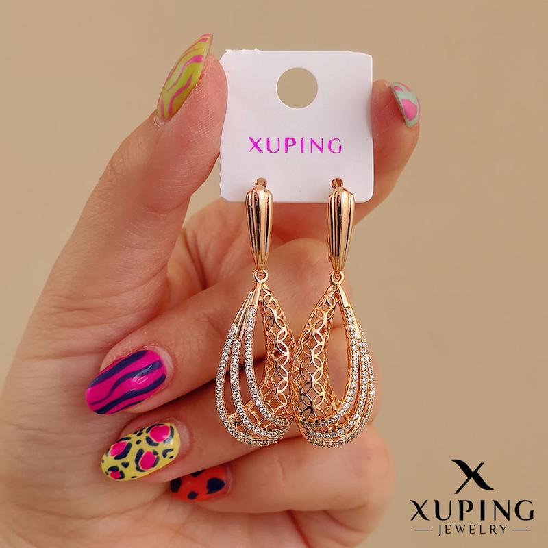 گوشواره نگین‌دار طرح‌طلا ژوپینگ