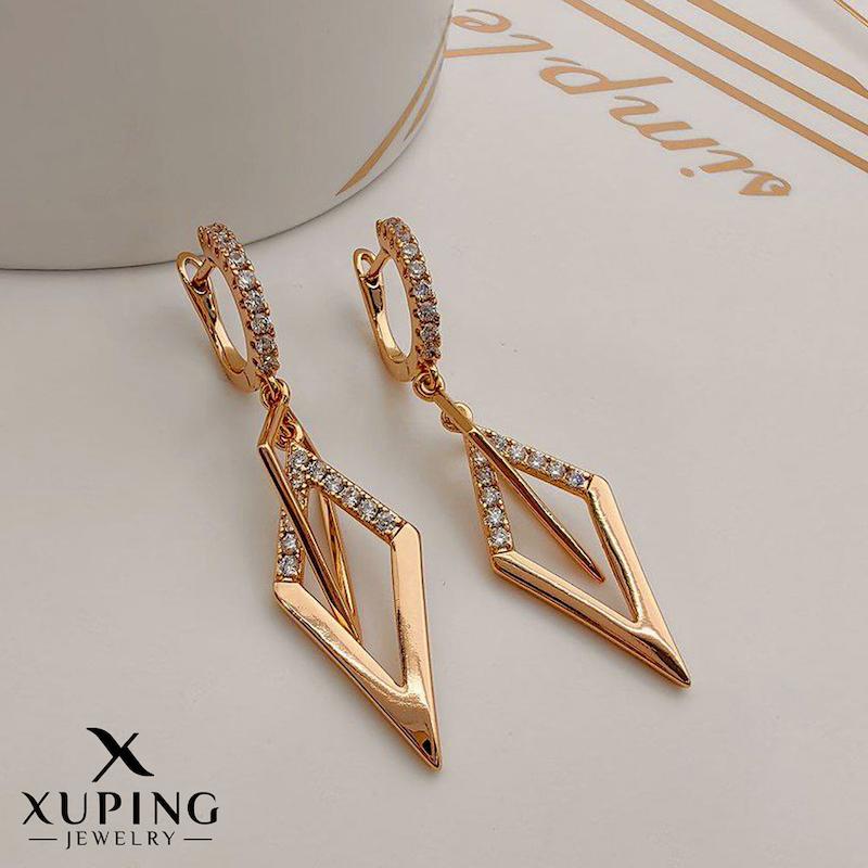گوشواره آویز لوزی ژوپینگ