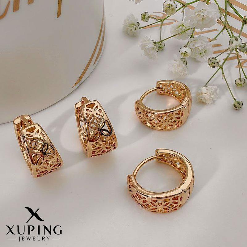 گوشواره حلقه‌ای طرح طلا ژوپینگ