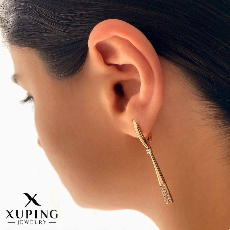 گوشواره آویز استوانه‌ای ژوپینگ