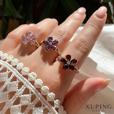 انگشتر شکوفه جواهری ژوپینگ