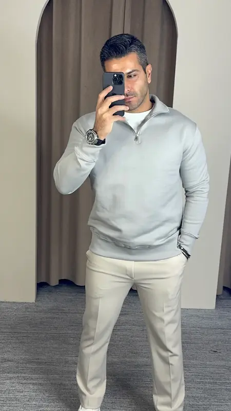 دورس نیم زیپ مردانه Drzip002