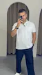 پلوشرت دکمه ای LACOSTE مردانه سفید