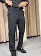 شلوار پارچه ای اسلیم کمر پهن مردانه مشکی