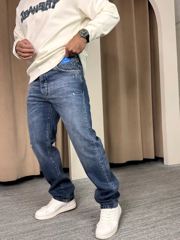 شلوار جین مردانه کپ Straight fit آزاد