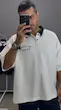 تیشرت یقه دار قواره آزاد مردانه 