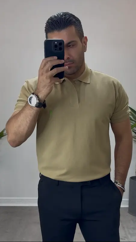 پلوشرت  POLO دکمه ای مردانه