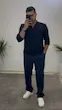 پیراهن کنفی آستین بلند مردانه مشکی