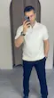 پلوشرت  بافت نیم زیپ مردانه کرم