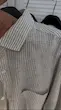 پیراهن لینن آستین بلند مردانه H&M اورجینال کرم تیره