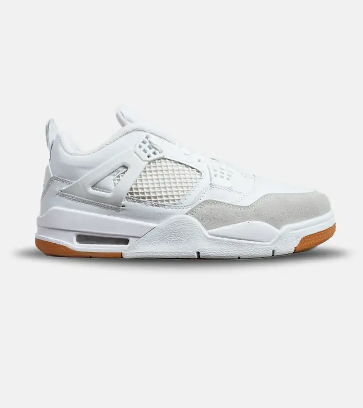 کتانی ساقدار زنانه و مردانه سفید Nike air jordan 4