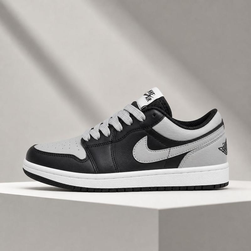 کتونی نایکی جردن ۱ لو زنانه مشکی طوسی | Air Jordan 1 Low Shadow Style