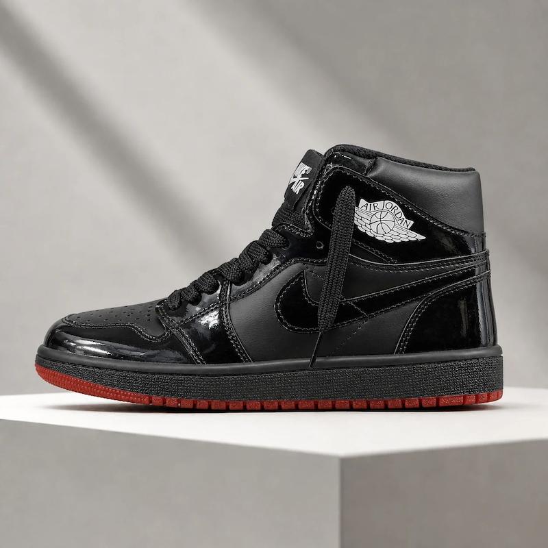 کتونی نایکی ایر جردن ۱ ساق‌بلند پتنت برد | Air Jordan 1 High Patent Bred