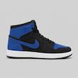 کتونی نایکی ایر جردن ۱ زنانه مشکی آبی مخملی | Air Jordan 1 Royal Black Velvet / Nubuck Look