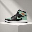 کتونی نایکی ایر جردن 1 ساق‌بلند زنانه  مشکی سبز نعنایی | Nike Air Jordan 1 High Black Mint