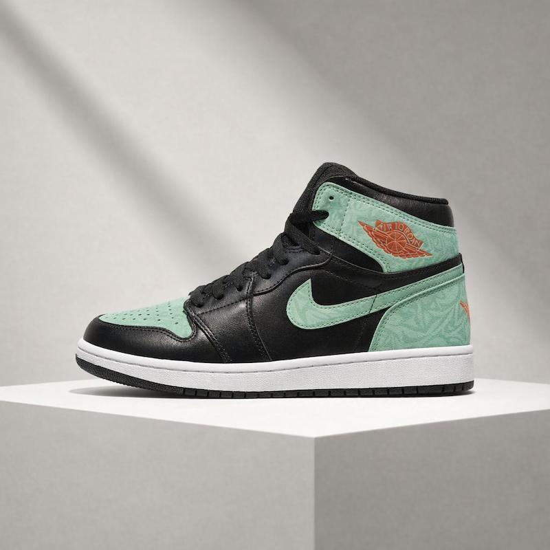 کتونی نایکی ایر جردن 1 ساق‌بلند زنانه  مشکی سبز نعنایی | Nike Air Jordan 1 High Black Mint