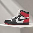 کتونی نایکی ایر جردن 1 ساق‌بلند زنانه  مشکی سفید قرمز (Black Toe/Chicago Hybrid) | Nike Air Jordan 1 High
