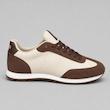 کتونی کژوال پولو رالف لورن زنانه کرم قهوه‌ای شکلاتی | Polo Ralph Lauren Cream Brown Sneaker
