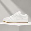 کتونی نایک ایر جردن ۱ لو مردانه سفید کامل Nike Air Jordan 1 Low All White Gum Sole