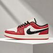 کتونی نایک ایر جردن ۱ لو مردانه قرمز مشکی سفید (شیکاگو لو) Nike Air Jordan 1 Low Red Black White (Chicago Style)