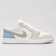 کتونی نایک ایر جردن ۱ لو مردانه طوسی سفید آبی Nike Air Jordan 1 Low Grey White Blue