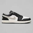 کتونی مردانه جردن ۱ لو مشکی سفید با سووش طوسی Jordan 1 Low Black White Grey