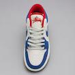 کتونی جردن ۱ لو مردانه ترکیب رنگی آبی، قرمز و سفید Jordan 1 Low White Blue Red Streetwear Edition