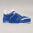 کتونی لویی ویتون مردانه مدل LV Trainer رنگ آبی رویال و سفید   Louis Vuitton LV Trainer Royal Blue White Sneakers