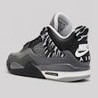 کتونی نایکی ایر جردن ۴ طوسی مشکی با جزئیات زبرا   Nike Air Jordan 4 Grey Black Zebra
