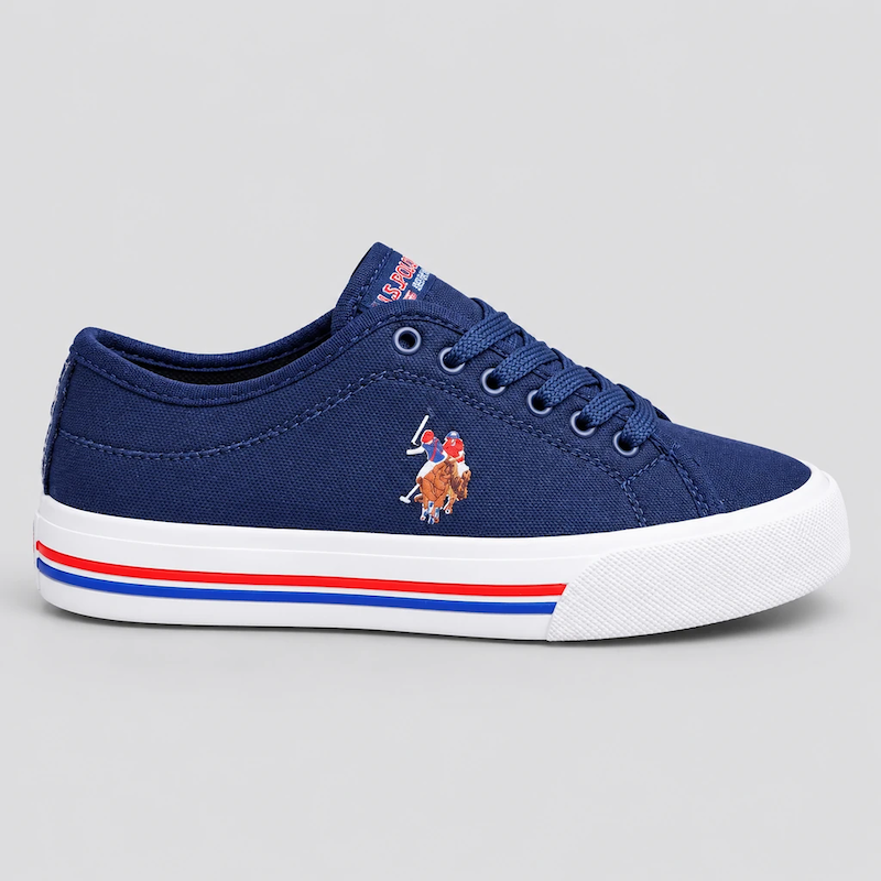 کتونی کژوال  زنانه پارچه‌ای سرمه‌ای پولو  (U.S. Polo Assn. Style Navy Canvas