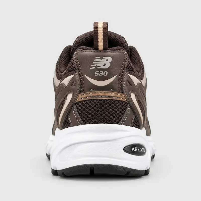 کتونی رانینگ نیوبالانس 530 قهوه‌ای / کرم با زیره ABZORB (New Balance 530 Chocolate Brown)