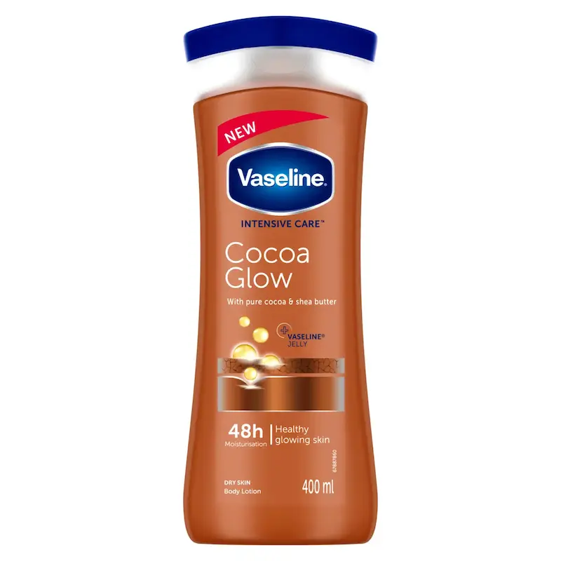 لوسیون بدن وازلین مدل Cocoa Glow