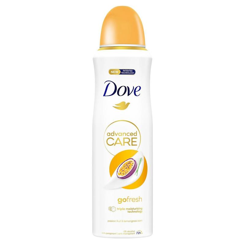 اسپری ضدتعریق Dove Go Fresh Advanced Care پشن‌فروت و علف لیمو 