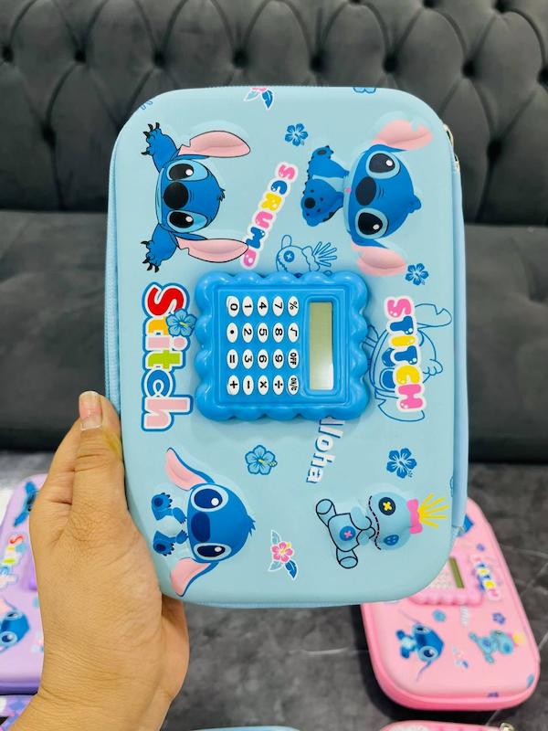 جامدادی تبلتی سایز بزرگ مدل استیچ دارای ماشین حساب