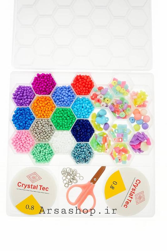 ملزومات ساخت دستبند و گردنبند مدل ست مهره ای کد 2025  در آرساشاپ