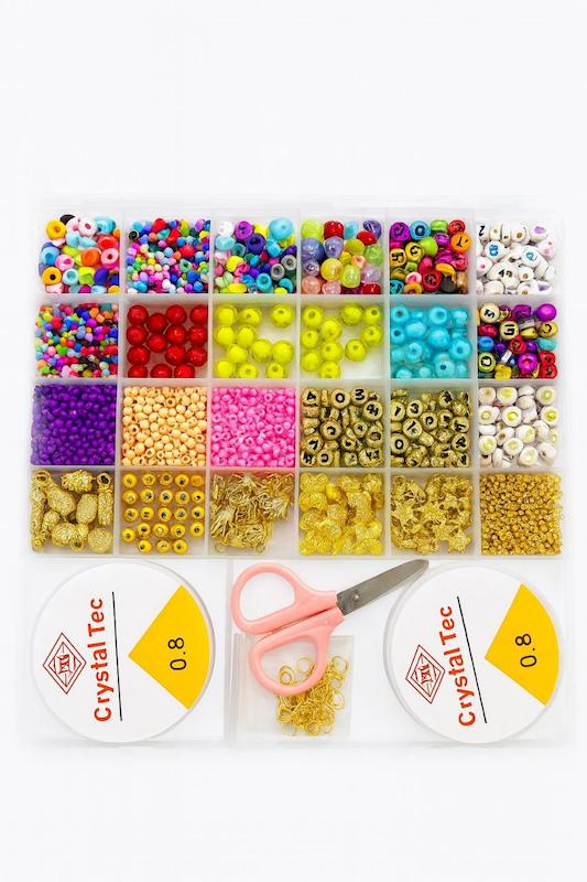 پک ملزومات ساخت دستبند و گردنبند مدل گلدن لاین آرساشاپ برند کریستال تک