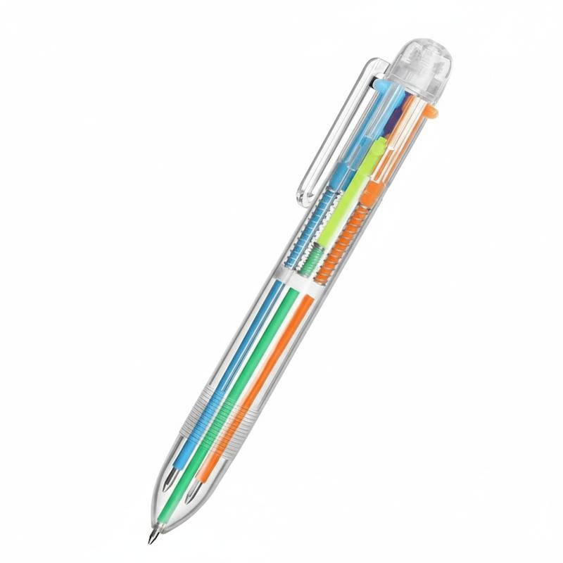 خودکار فشاری مدل شیشه ای 6 رنگ