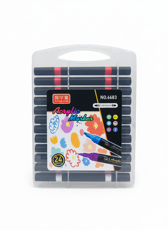 ماژیک ۲۴ رنگ آکرلیک مدل دوسر درجه یک وارداتی