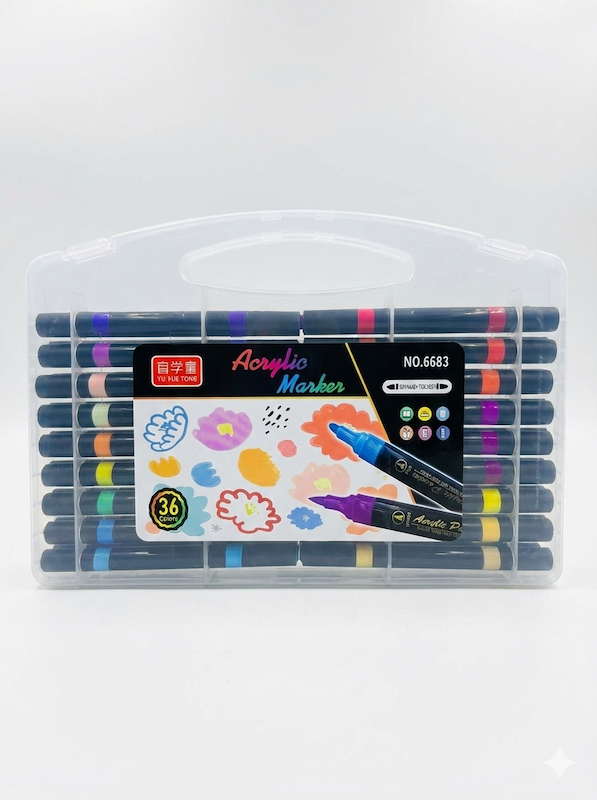 ماژیک حرفه ای اکریلیک Orginal مدل دوسر مجموعه 36 عددی درجه یک وارداتی