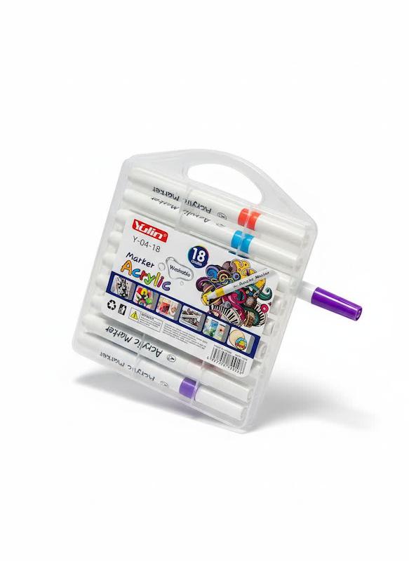 ماژیک حرفه ای اکرلیک  یولین مدل ۲۰۲۶ مجموعه 18 عددی درجه یک