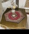 ست ۵ تکه رومیزی ترمه ابریشم طرح شاه پسند اعلا